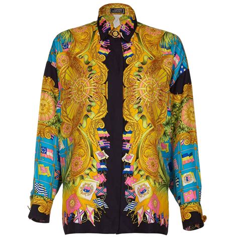 versace silk shirts 90s|Versace silk shirt vintage.